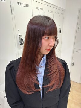 アッシュ 下北沢店(Ash) ワンカールでセット簡単ロングレイヤーカット