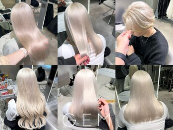 GEM. 名駅/ケアブリーチ/ダブルカラー/インナーカラー/髪質改善/ハイトーン/リタッチ