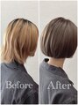ウェーブ(WAVE)&nbsp;ブリーチ毛でリタッチ伸びててもワンカラーできます★