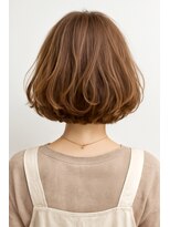 アンドヘアサロン(AND hair salon)&nbsp;ふわふわワンカールボブ/マロンベージュ/細めハイライト