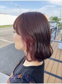 イヤリングカラー　ピンクオレンジ