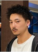 渋谷スパイキーショートアップバンクフェザーショートパーマ