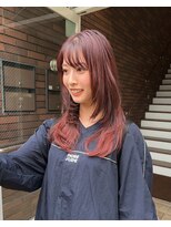 キー(kii) 暖色カラー/福岡美容室/今泉美容室/ワインレッド/半個室サロン