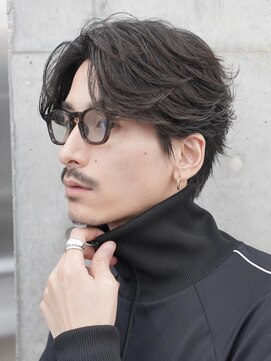 フィフス 天神大名(fifth) 天神大名フェザーショートメンズカットシースルーマッシュ30代