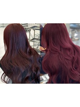 ブリーチなしで作る日本トップレベルのピンクカラーをはじめてとする高発色でダメージレスが可能♪