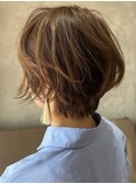 ショートレイヤーゆるウェーブハイライト