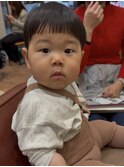 横浜駅美容院０歳子供キッズ男の子カット山下を指名してください