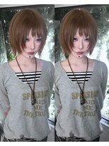キイ 原宿 表参道(K.e.y)&nbsp;レイヤーボブレイヤーカットブラウンカラー