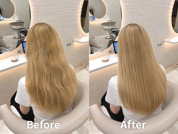 アース コアフュールボーテ 柏崎店(EARTH coiffure beaute)の写真/柏崎★忙しい朝も簡単スタイリング。柏崎で縮毛矯正ならEARTHへ。自然で柔らかい美髪ストレートをご提案。