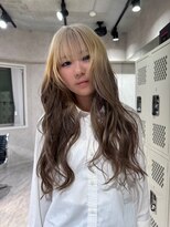 パーク(PAAQ) ダブルカラー&ブリーチ/レイヤーカット/ルーツカラーブロンド