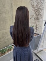 バイ ユア オウン フラワーズ コロン カバ 松本駅前(buy your own flowers : kava)&nbsp;大人美人艶カラーベージュ小顔カット透明感レイヤーロング