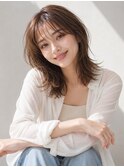 池袋 ミディアムレイヤー ツーウェイバング アッシュベージュ