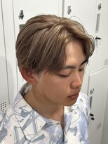 メンズカラー ウォルト 名駅店(walt)&nbsp;名駅 メンズ ハイトーンベージュ センターパート