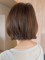 トップヘアー スパアンドリラクゼーション 安城(spa&relaxation)&nbsp;安城切りっぱなしボブブラウンベージュくびれヘア20代30代40代