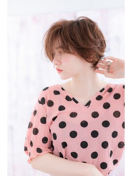 ヘアアンドビューティー ミック(Hair & Beauty miq) 無造作仕上げのチェリーピンクラフマッシュウルフa