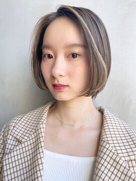 アルバム 銀座(ALBUM GINZA) インナーボブ_ボブルフクールショートピンクベージュ_28181