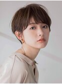 マッシュショート 大人可愛いショートヘア 艶カラー 30代40代