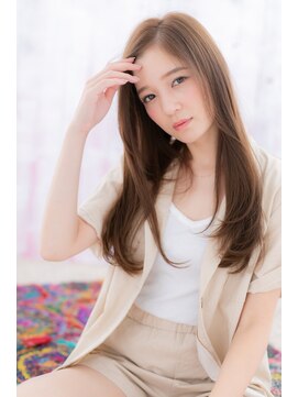 ミック ヘアアンドメイク アップ 駒込店(miq Hair&Make up) グレーベージュアシンメトリー小顔かき上げヘアa1