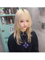 インク 渋谷(INK.) ロングウルフ×ホワイトベージュ（お気に入り登録数no1スタイル)
