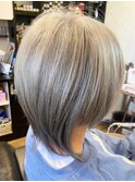 20代30代オンカラーシルバー立体感グラデーション透明感