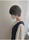 横顔美人！大人ガーリー♪小顔丸みショート×グレーシルバー