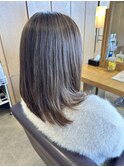 ミディアムスタイル/透明感カラー/前髪カット