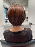 切りっぱなしボブ/美髪/ピンクブラウン[佐賀駅]