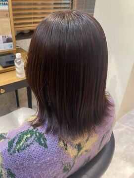 ヘアリゾート粋 トゥジュ 池袋東口店(tujuh) 外ハネミディ/透明感カラー/グレージュ