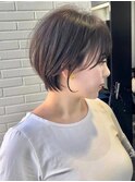ショートヘア/前髪あり/髪質改善/白髪ぼかし/阪急豊中
