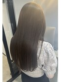 透明感グレージュ 美髪ケラチントリートメント