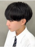 黒髪マッシュナチュラルマッシュメンズヘア韓国ツーブロック