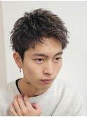 渋谷スパイキーショートメンズショートパーマ短髪パーマショート