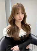 韓国ヘア/ブリーチなし/顔周りカット/レイヤーカット/