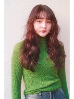 レジュアル(RESSUAL) ミディアムヘア暗めカラーグランマッシュデザインカラー