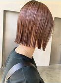 丸くならない ぱつっと切りっぱなしボブ