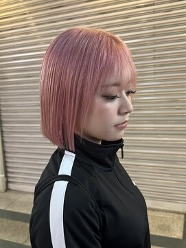 ギークス(GEEKS) 【GEEKS渋谷】ホワイトピンクカラー/ペールピンクカラー/ボブ