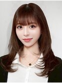 Ally稲木　人気レイヤースタイル可愛いいナチュラルベージュ