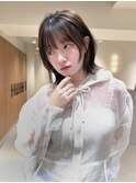 コーラルベージュ/顔周りカット/レイヤーカット/韓国巻き/銀座