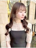 大人可愛い似合わせカットロングイメチェンベージュ20代30代40代