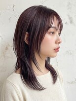 カバーヘア ブリス 志木南口駅前店(COVER HAIR bliss)&nbsp;ウルフレイヤー/カシスブラウン/透明感カラーp志木