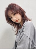 横浜西口/グレーヘアー メテオストレート ひし形レイヤーボブ