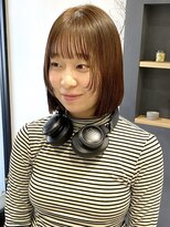 ラミエバイメルト 下北沢(lamie by melt)&nbsp;花田ボブレイヤーカット顔周りウルフ下北沢韓国オレンジブラウン