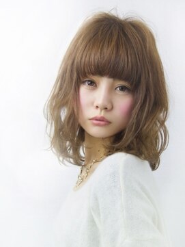 ルフ ヘアーデザイン(ruf hair design) 【ruf hair design】抜け感波状ウェーブミディ