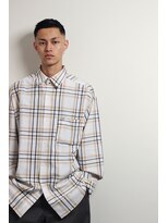 メリケンバーバーショップ フクオカ(MERICAN BARBERSHOP FUK)&nbsp;サイドパートショートセミウェットワイルドツーブロックテクノ14