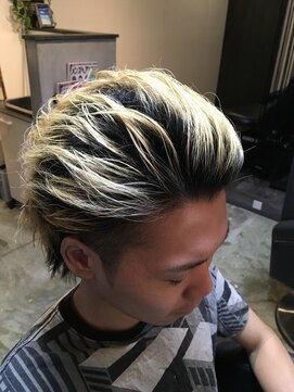 バーバー スタジオ ラフテル(Barber Studio RAFTEL) 金髪オールバック!!