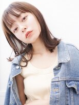 ネオリーブ チロル 横浜西口店(Neolive CiroL.)&nbsp;ナチュラル ミディ 切りっぱなし ロブ スタイル