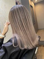 ファンド 千葉(fand)&nbsp;髪質改善バレイヤージュ/斜めバング/グレージュカラー/千葉