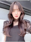 ロングくびれ巻き_外ハネボブセクションカラー_39256