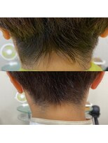 あさひ&nbsp;襟足の生え癖を馴染ますドライカット　5