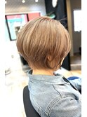 20代30代40代50代　ピンクベージュ×大人ショート　本厚木